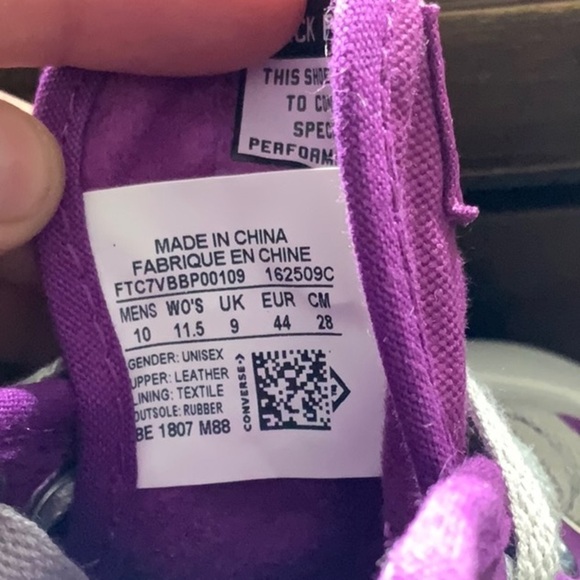 Converse JP Pro OX Icon Violet/Pale Grey Men 10 - Picture 8 of 8